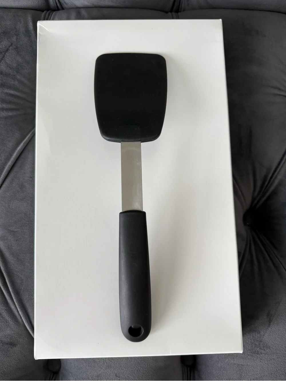 OXO Good Grips Silicone Flexible Turner Spatula Black Heat Resistant New